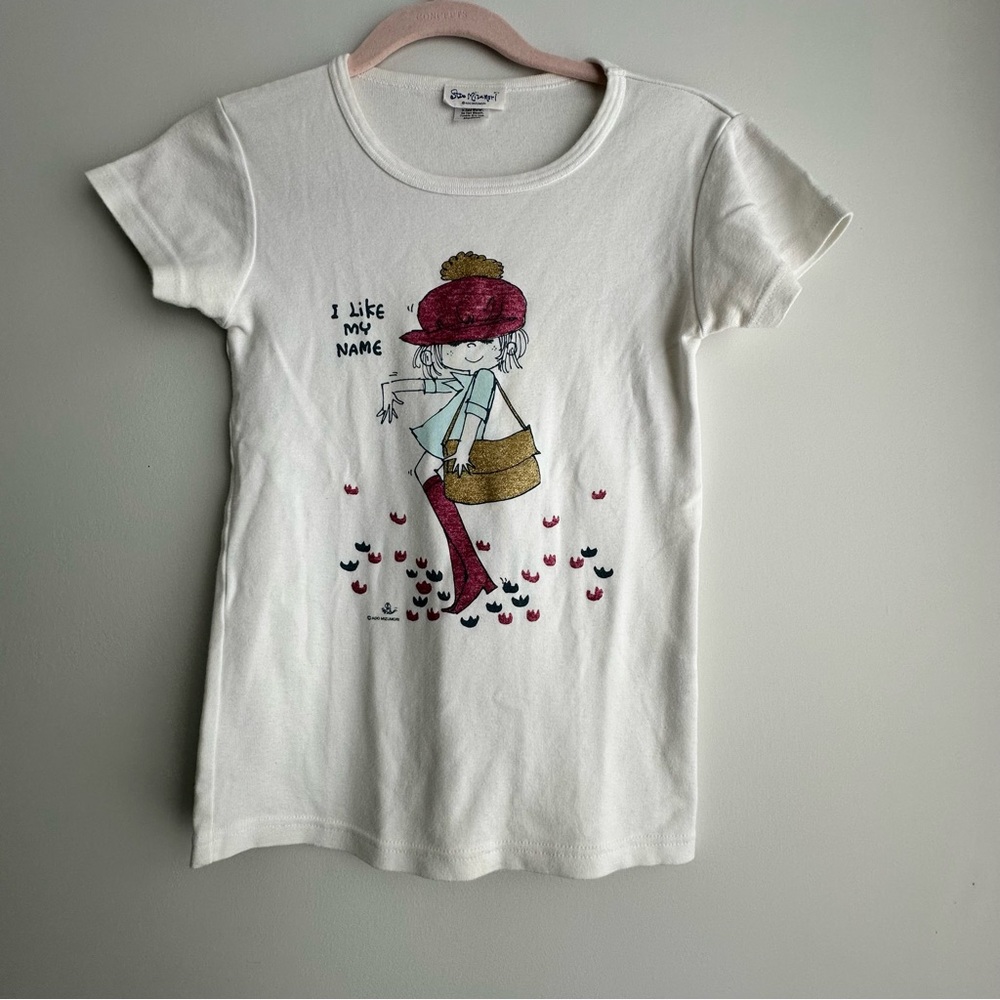 Stdo Mizumori Chic Japanese Cotton Short Sleeve Tee with Whimsical Design